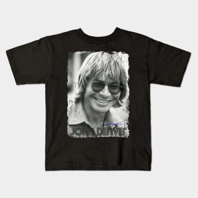 John Denver// black white design Kids T-Shirt by YukieapparelShop